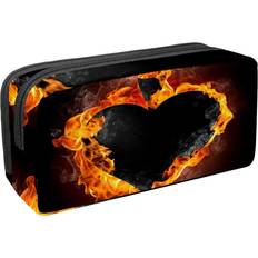 VAPOKF Spades Card in Fire Flames Pencil Case