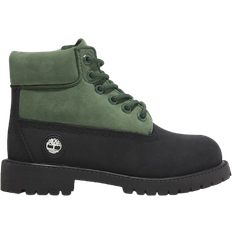 Timberland Junior Premium 6-Inch Lace-Up Waterproof Boot - Black/Green