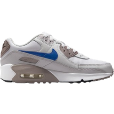 Grau Laufschuhe Nike Air Max 90 GS - White/College Grey/Summit White/Racer Blue