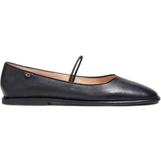 Coach Emilia Leather Mary Jane Flats - Black