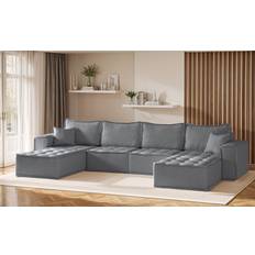 Fun-Möbel SANDE U-Shape Modular Anthracite Sofa 372cm 4Stk. 4-Sitzer