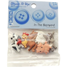 Dress It Up Buttons In The Barnyard Farm Animals Cow Horse Pig Sheep Hen