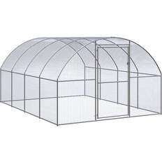 vidaXL Poulailler d'Extérieur 3x4x2 m Acier Galvanisé Cage