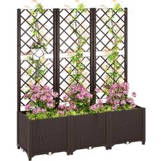 OutSunny Plastic Planter Box with Trellis