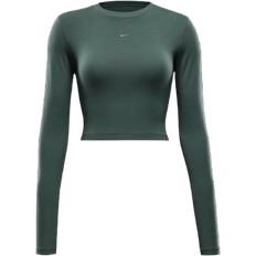Nike Sportswear Chill Knit Women's Slim Long Sleeve Cropped Top - Vintage Green