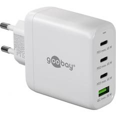 Goobay KOMELEC FRANCE Chargeur Secteur 3x Usb Type C Et Usb Type A 68 Watts Blanc