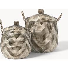 Westwing Collection Mija Beige/Gray/Black Korg 45cm 2st