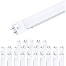 Light Bulbs Viribright 22-Watt T8 LED Tube/4 ft. Ballast Bypass/Frosted 6000K/2970 Lumens Daylight White 25-Pack