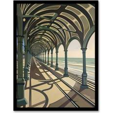 ARTERY8 Victorian Pier Blackpool England A4 Seaside Framed Art