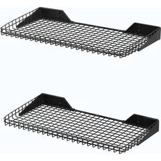 True & Tidy LUGO Garage Black Shelving System 23.6x3.9" 2pcs