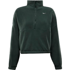 Nike One Women's Therma-FIT Oversized 1/2-Zip Fleece Top - Vintage Green/White