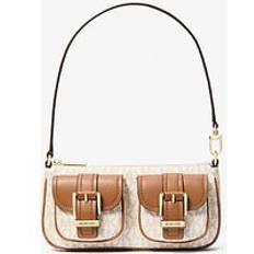 Natur Väskor Michael Kors Zoe Small Signature Logo Pochette - Natural