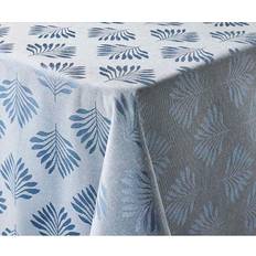 Salling Damask With Leaves Dug Blå (320x140cm)