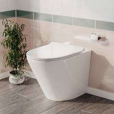 Toilets Nes Home Modern Cloakroom Curved Rimless Toilet Pan