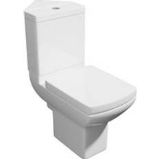Toilets Clifton Premium Corner Open Back Rimless Pan Toilet Set