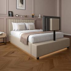 X-Rocker Maisie Fabric TV Double 4 Ft6 Frame Bed