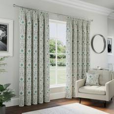 Curtains & Accessories Enhanced Living Blue Floral Thermal Pair of Curtains 90 x 90 Inch