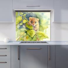 East Urban Home Watercolour Premium Glass Kitchen Splashback 600mm x 750mm Splash Guard
