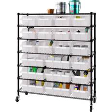 Shelving Systems Seville Classics 7-Tier NSF Bin Rack Shelving System
