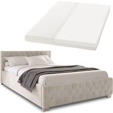 Juskys LED Lighting Chesterfield Stitching 120x200cm
