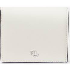 Ralph Lauren Crosshatch Leather Compact Wallet - Soft White