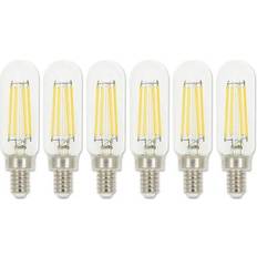 Light Bulbs Westinghouse 60-Watt Equivalent T8 Dimmable Clear E12 Edison Filament LED Light Bulb 2700K (6-Pack)