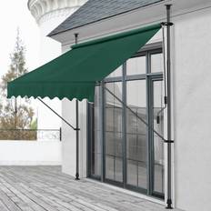 Tendalini da Giardino Pro-Tec Tenda da Sole a Muro con Pali di Supporto 350 x 120 cm