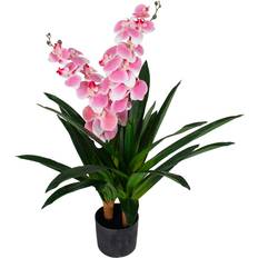 Orkidé konstgjord Orkidé Pink Blomster Konstgjord växt 2st