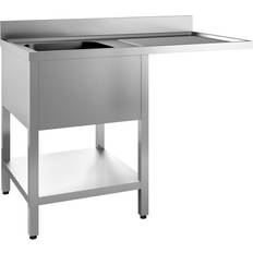 Große Spülen Combisteel Spültisch 1 Becken 1400 x 700 x 850 mm