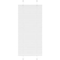 vidaXL Plisserad Persienn Vit 55x150 cm Tyg 54x150 cm