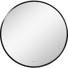 kleankin Badspiegel Ø50 cm Schwarz