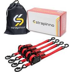 Black Bungee Cords & Ratchet Straps Furinno Retractable Ratchet Straps 1 in x 10 ft