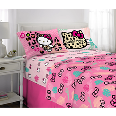 Hello Kitty 4-Piece Wild Jungle Full Set Bed Sheet Pink