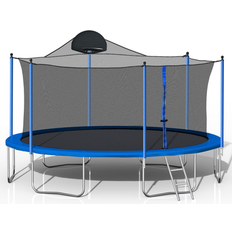 Trampolines Miki Shinly Miki Shinly Trampoline 14-ft Round Kids in Blue KS-2056-03QI