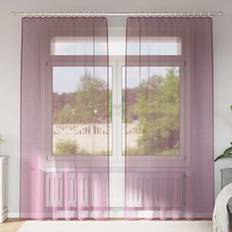 vidaXL Voile-gardiner med Løkker 140x225 cm 2 Stk