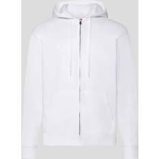 Fruit of the Loom Zip Through Hooded Sweatshirt - White