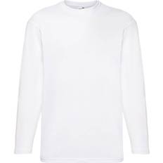 Fruit of the loom t shirt Fruit of the Loom Valueweight Long Sleeve T-Shirt - White