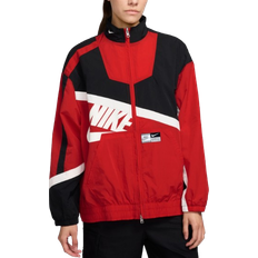 University jacket Nike Sportswear Women's Oversized Woven Jacket - University Red/Black/Sail