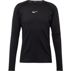 Correr - Negro Suéteres Nike Pro Warm Camisa de Manga Larga - Hombre - Negro