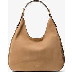 Michael Kors Large Nubuck Hobo Shoulder Bag - Natural