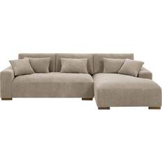 Beige Sofas Wade Logan Asyiah Camel Corduroy Sofa 114.5" 2pcs 3 Seater