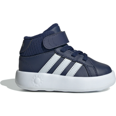 adidas Infant Grand Court Mid - Dark Blue/Halo Blue/Silver Metallic