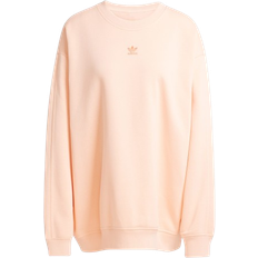 adidas Essentials Fleece Long Oversized Crew Sweatshirt - Glow Pink