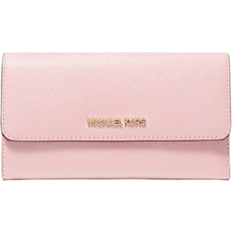 Michael Kors Jet Set Travel Crossgrain Leather Tri Fold Wallet - Powder Blush