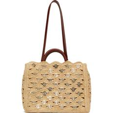 Strå Tasker Rabanne Raffia Håndtaske - Beige