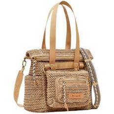 Strå Tasker Desigual Women's Raffia Voyager Mini - Marron