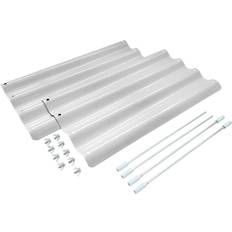 Harbour Housewares Galvanised Steel Raised Garden Bed Extension Set of 2 50 cm