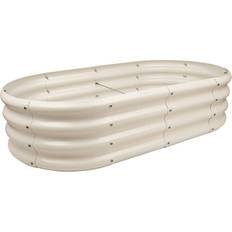 Rounded Galvanised Steel Raised Garden Bed 120 cm x 60 cm