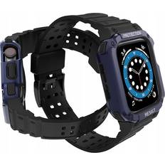 Hurtel Armband Kompatibelt Med Apple Watch 4 5 6 7 SE 40 41 38 mm Svart
