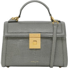 DeMellier The Paris Crossbody Bag - Stone Grey Lizard Effect